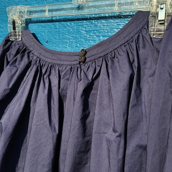 J. Crew Blue Blouse with Black Tassels - Picture 3 of 9